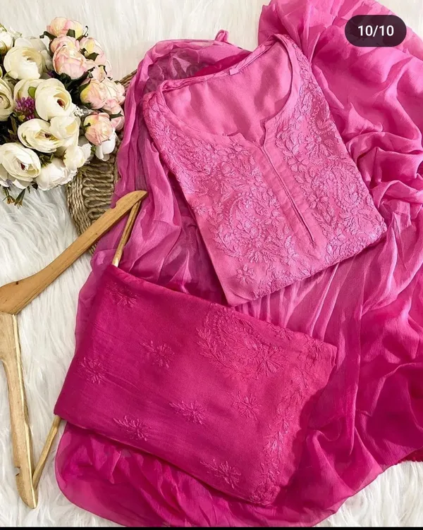 Rani_Pink_Rayon_Chikankari_Palazzo_Dupatta_Set_For_Women