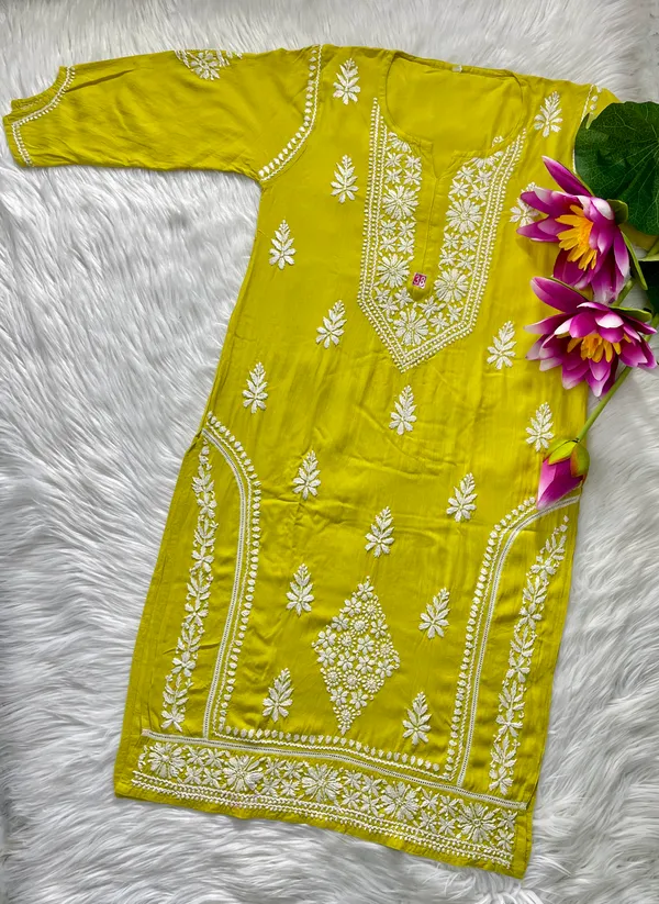 Mustard_Green_Rayon_Chikankari_Designer_Pant_Set_For_Women