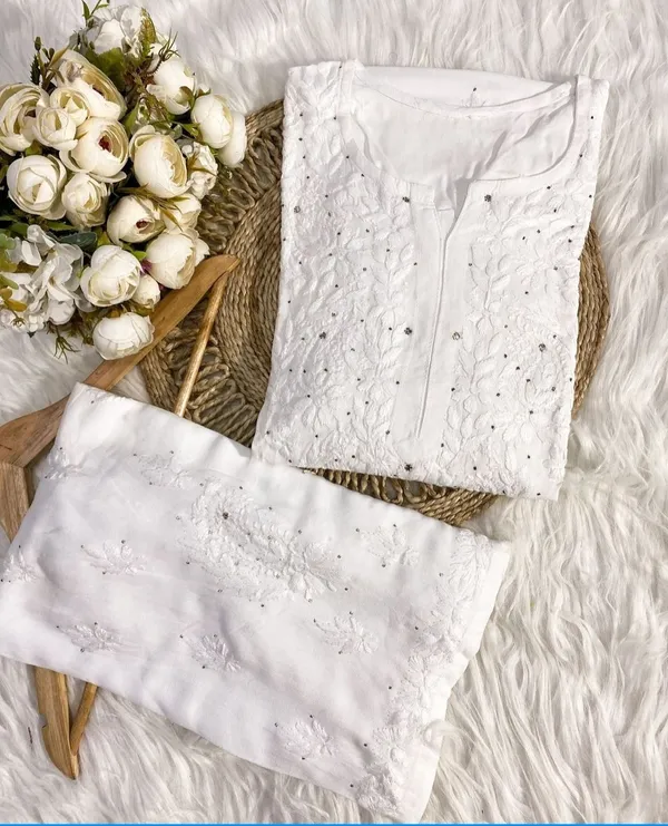 White_Rayon_Mukesh_Palazzo_Set_For_Women