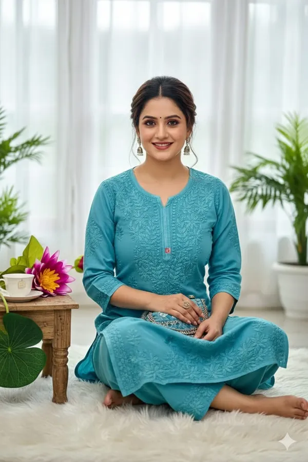 Semi_Green_Rayon_Chikankari_Palazzo_Set_With_Dupatta_For_Women
