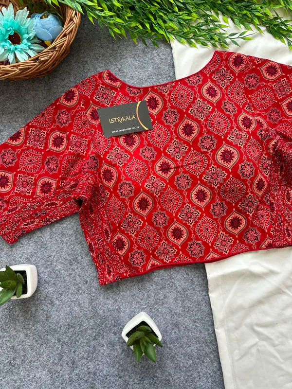 Ajrak_Print_Cotton_Jacket_Blouse