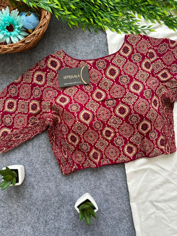 Ajrak_Print_Cotton_Jacket_Blouse