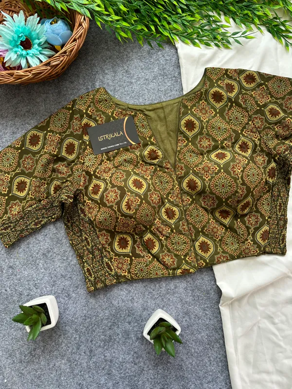 Ajrak_Print_Cotton_Jacket_Blouse