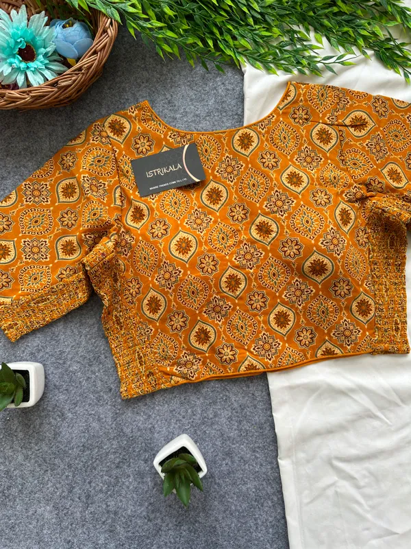 Ajrak_Print_Cotton_Jacket_Blouse