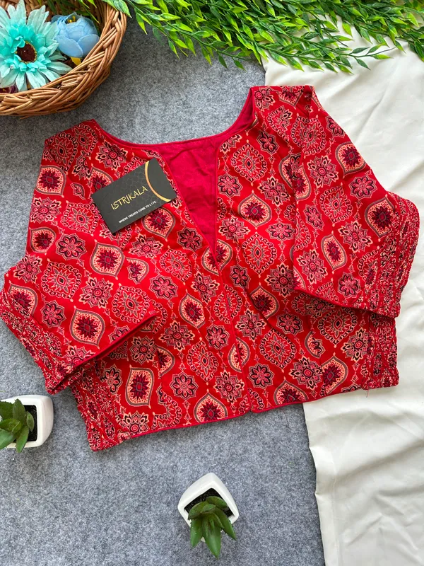 Ajrak_Print_Cotton_Jacket_Blouse
