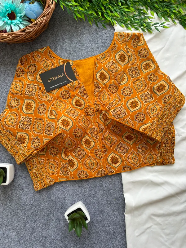 Ajrak_Print_Cotton_Jacket_Blouse