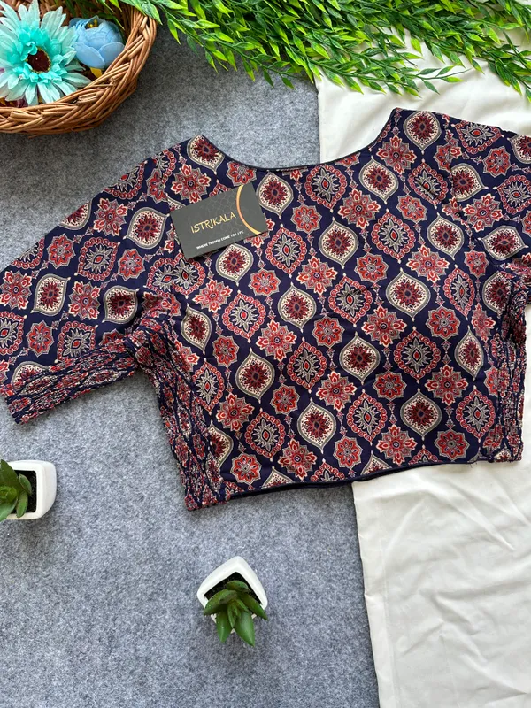 Ajrak_Print_Cotton_Jacket_Blouse