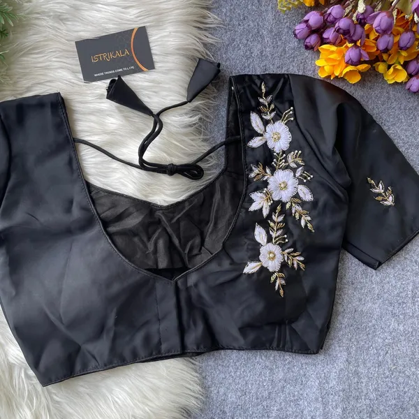 Black_Pure_Silk_Princess-Cut_Blouse_with_Pure_Handwork