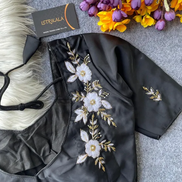 Black_Pure_Silk_Princess-Cut_Blouse_with_Pure_Handwork