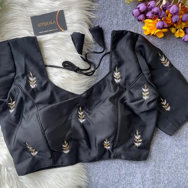 Black_Pure_Silk_Princess-Cut_Blouse_with_Pure_Handwork