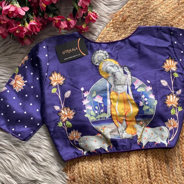 Blue_Pure_Silk__Handcrafted__Blouse