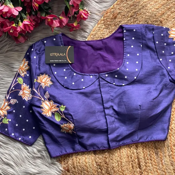 Blue_Pure_Silk__Handcrafted__Blouse