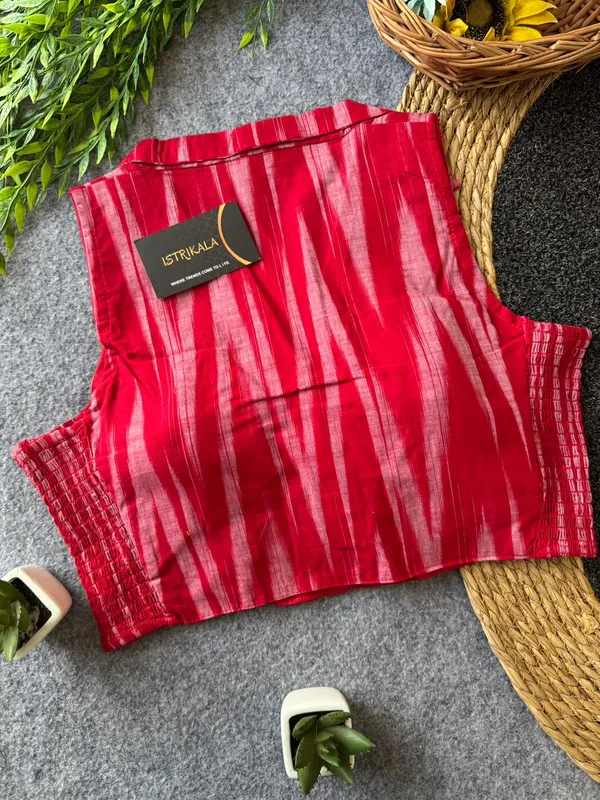 Istrikala_Ikat_Collar_Smocked_Blouse