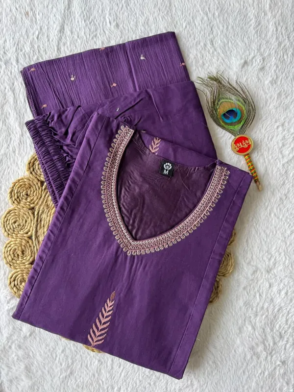 Istrikala_Purple_Pure_Cotton_Embroidered_Kurta_Set_with_Pure_Mul_Cotton_Embroidered_Dupatta