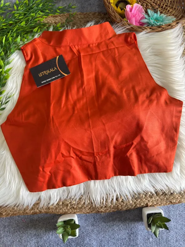 Mandarin_Collar_Front_Button_Sleeveless_Blouse