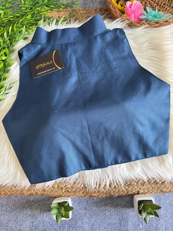 Mandarin_Collar_Front_Button_Sleeveless_Blouse