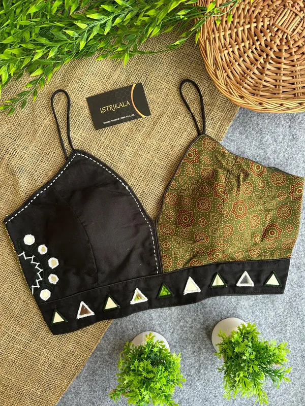Diwali_Special_Ajrakh_Print_Spaghetti_Strap_Padded_Blouse