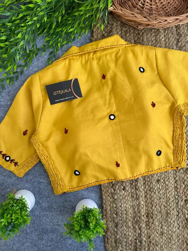 Diwali_Special_Hand_Embroidered_Mirror_Work_Crop_Blouse