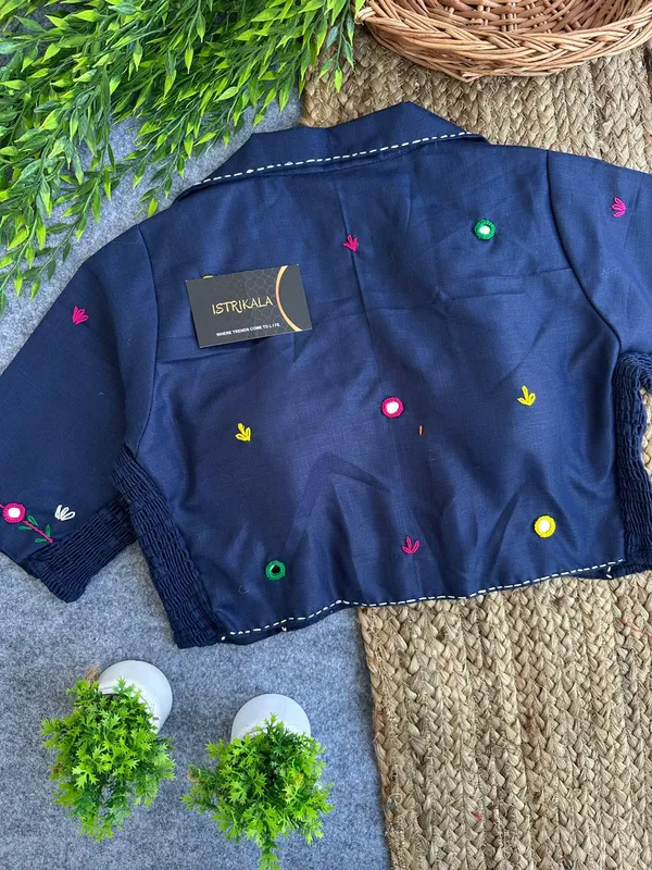 Diwali_Special_Hand_Embroidered_Mirror_Work_Crop_Blouse