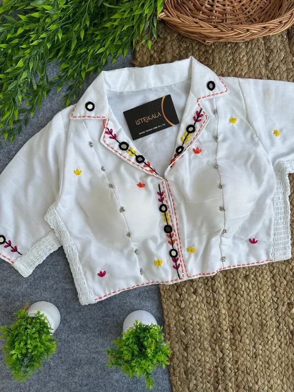 Diwali_Special_Hand_Embroidered_Mirror_Work_Crop_Blouse