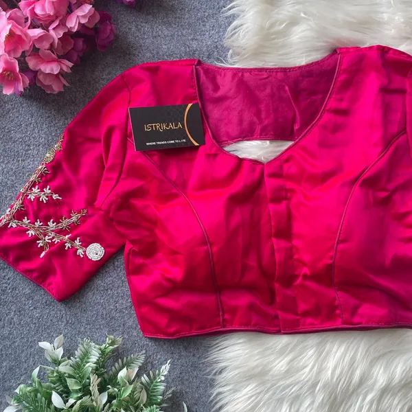 Pink_Satin_Silk_Embroidered_Designer_Blouse_for_Women