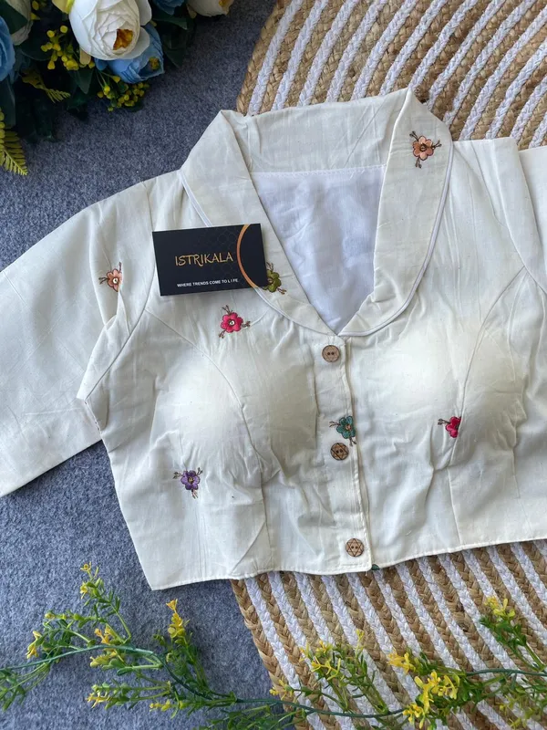 Premium_Floral_Embroidered_Cotton_Saree_Blouse