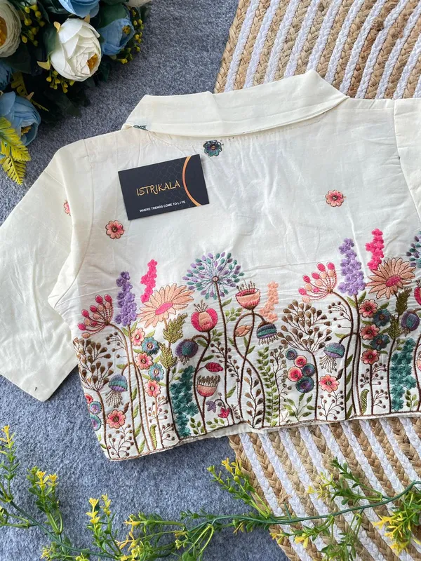 Premium_Floral_Embroidered_Cotton_Saree_Blouse
