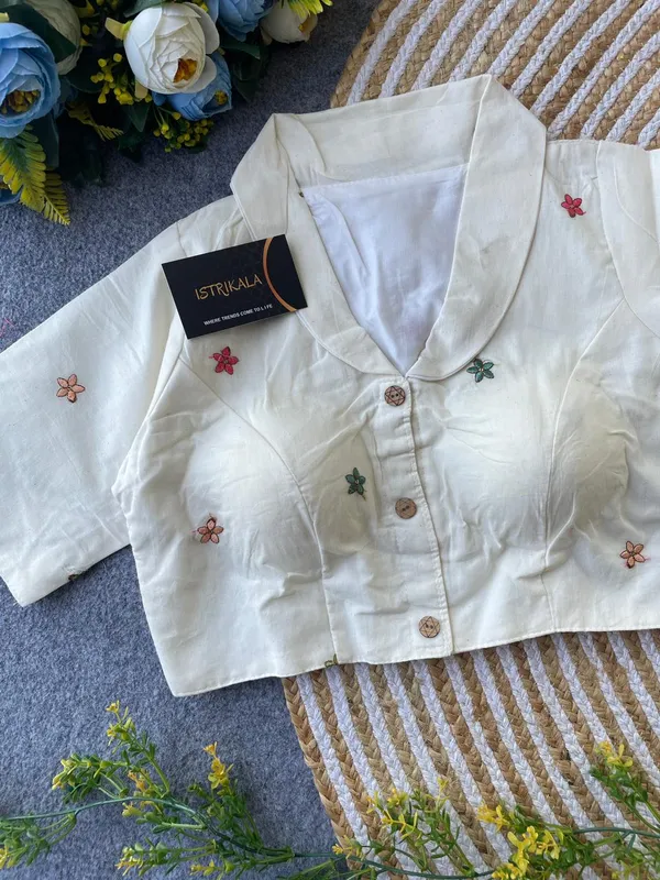 Premium_Floral_Embroidered_Cotton_Saree_Blouse