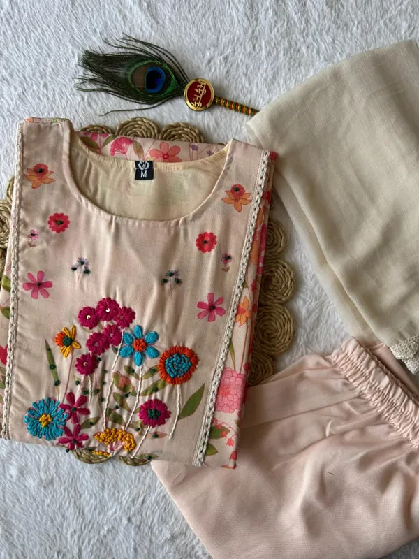 Pure_Linen_Cotton_Suit_Set_for_Women_|_Beige_Cream_Floral_Embroidered_3-Piece_Ethnic_Set