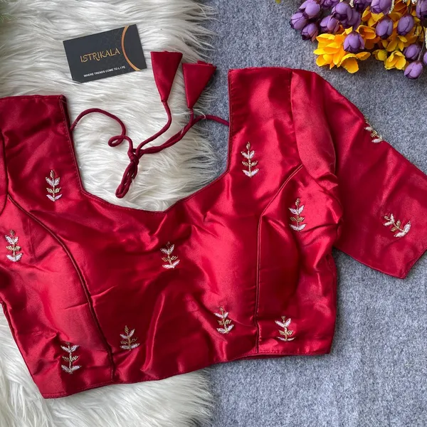 Ruby_Red_Pure_Silk_Princess-Cut_Blouse_with_Heavy_Pure_Handwork_&_V-Back