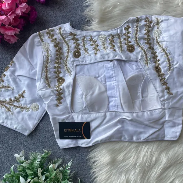 White_Satin_Silk_Embroidered_Designer_Blouse_for_Women