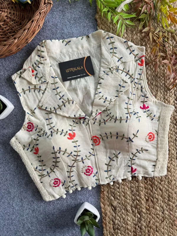 Women’s_Cotton_Slub_Embroidered_Top_|_Shirt_Collar_Ethnic_Fusion_Wear
