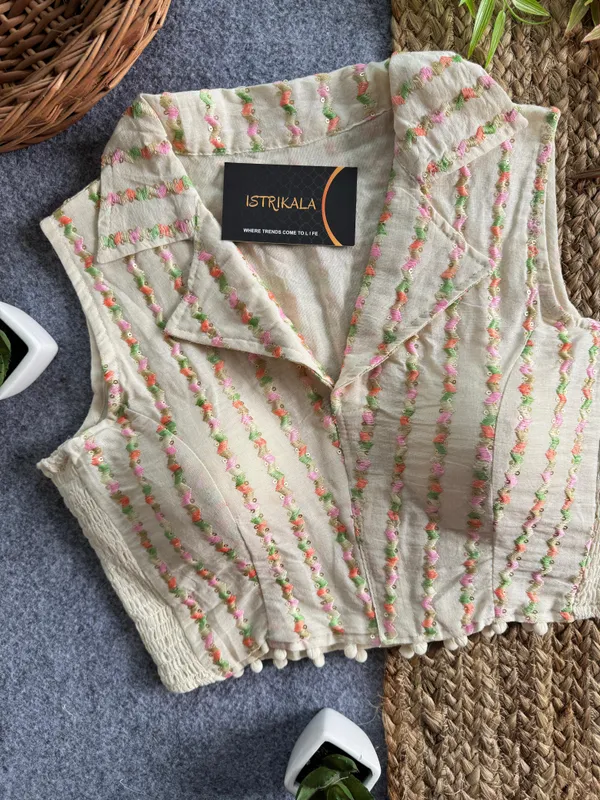 Women’s_Cotton_Slub_Embroidered_Top_|_Shirt_Collar_Ethnic_Fusion_Wear