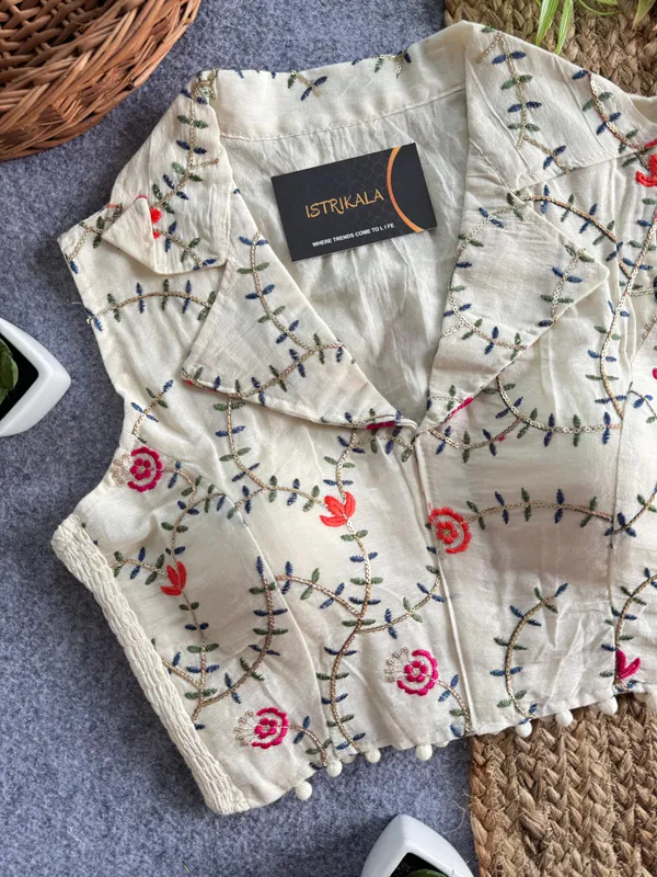 Women’s_Cotton_Slub_Embroidered_Top_|_Shirt_Collar_Ethnic_Fusion_Wear