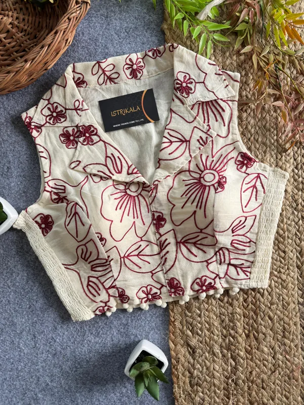 Women’s_Cotton_Slub_Embroidered_Top_|_Shirt_Collar_Ethnic_Fusion_Wear