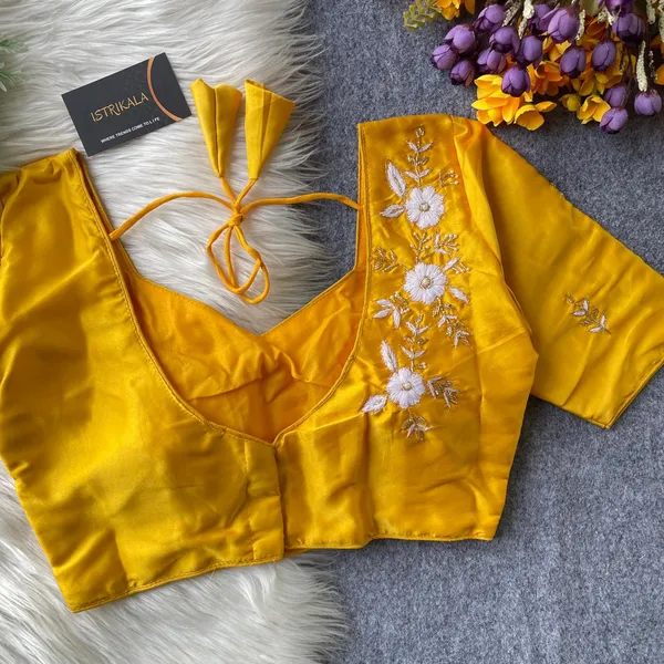 Yellow_Pure_Silk_Princess-Cut_Blouse_with_Pure_Handwork
