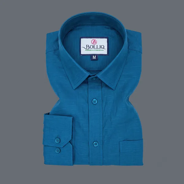 Bolliq_Premium_dark_Blue_100_%_Cotton_Linen_Shirt