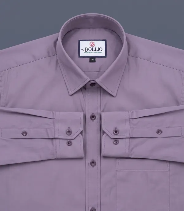 Bolliq_Premium_lavender_100%_Cotton_Linen_Shirt