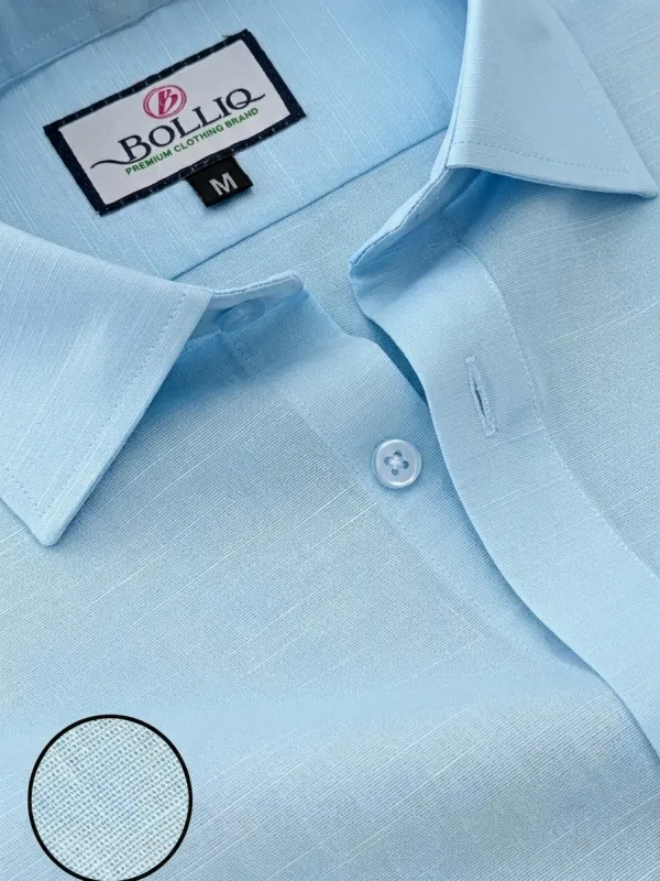 BOLLIQ_Premium_Sky_Blue_Cotton-Linen_Shirt