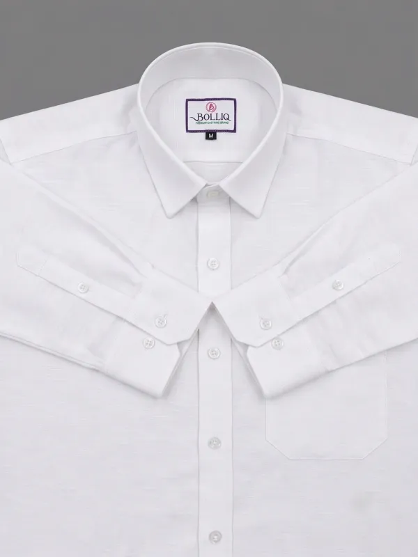 BOLLIQ_Bright_White_Premium_linen_100%_Cotton_Shirt