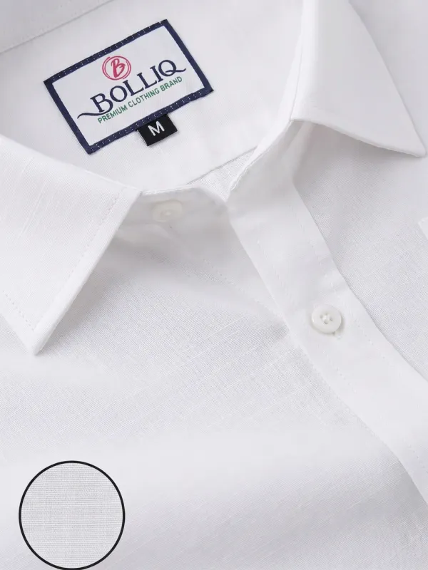 BOLLIQ_Bright_White_Premium_linen_100%_Cotton_Shirt