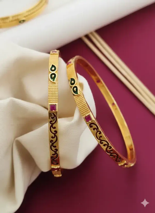 Micro_Gold_Plated_Ad_Diamond_Studed_Fancy_Meenawork_2_Pcs_Bangle