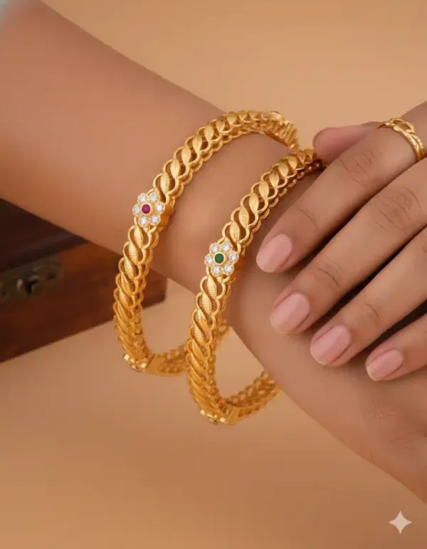 Royal_Bloom_Gold_Bangles_??Elegant_Floral_Charm_With_Gemstone_Accents