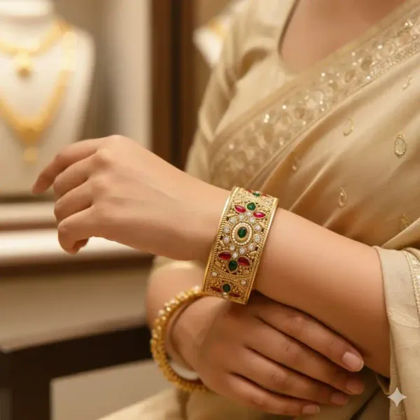 Traditional_Indian_Gold_Bangles_With_Intricate_Meenakari_&_Stone_Work