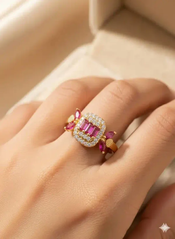 Micro_Gold_Plated_Ad_Diamond_Studded_Pink_Ruby_Square_Designer_Ring