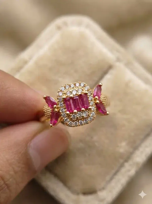 Micro_Gold_Plated_Ad_Diamond_Studded_Pink_Ruby_Square_Designer_Ring