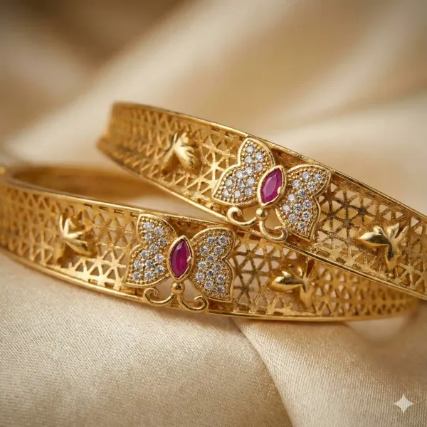 Micro_Gold_Plated_Ad_Ruby_Stone_Fancy_2_Pcs_Butterfly_Bangle