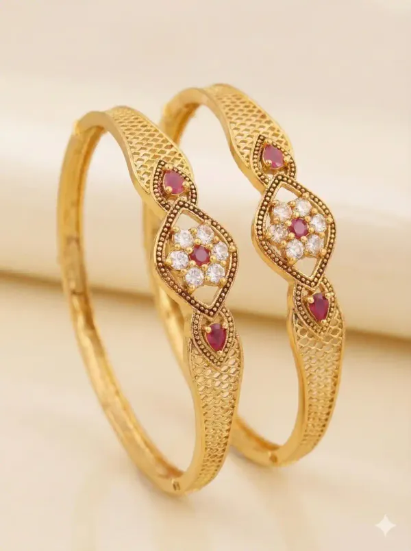 Micro_Gold_Plated_Ad_Diamond_Studed_Fancy_Flower_Bangle