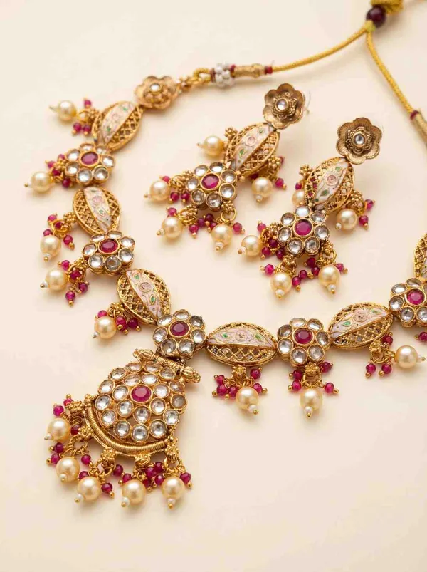 Micro_Gold_Plated_Kundan_Ruby_Pearl_Bridal_Necklace_Set