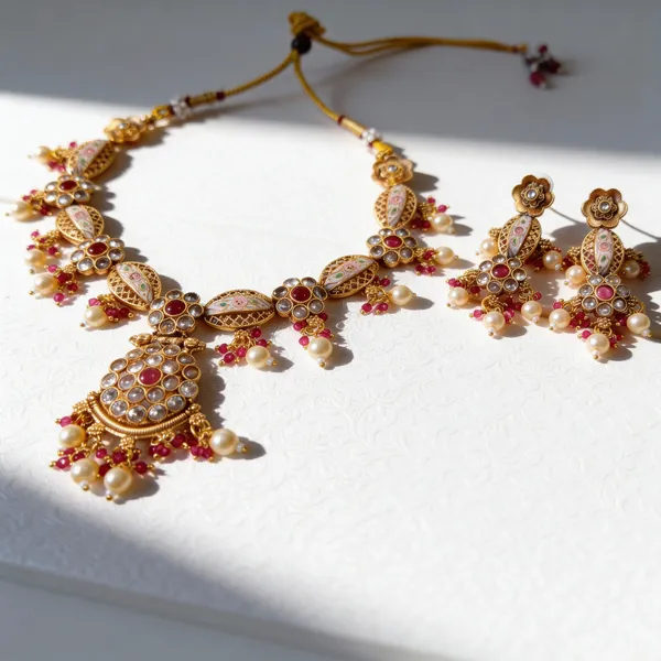 Micro_Gold_Plated_Kundan_Ruby_Pearl_Bridal_Necklace_Set